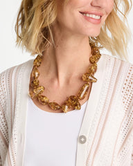 Chico's On Sale - Gold Foil Long Single Strand Necklace