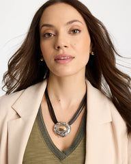 Chico's Outlet - Mixed Metal Pendant Necklace