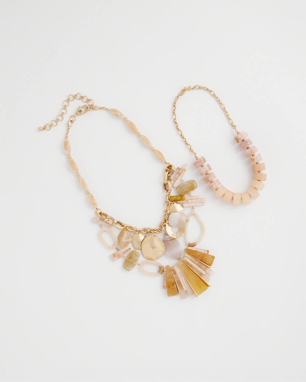 Chico's / Chico's Originals Neutral Stone Bib Necklace