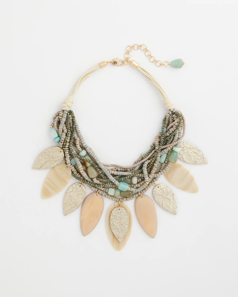 Chico's Sale - Multistrand Wood Petal Necklace
