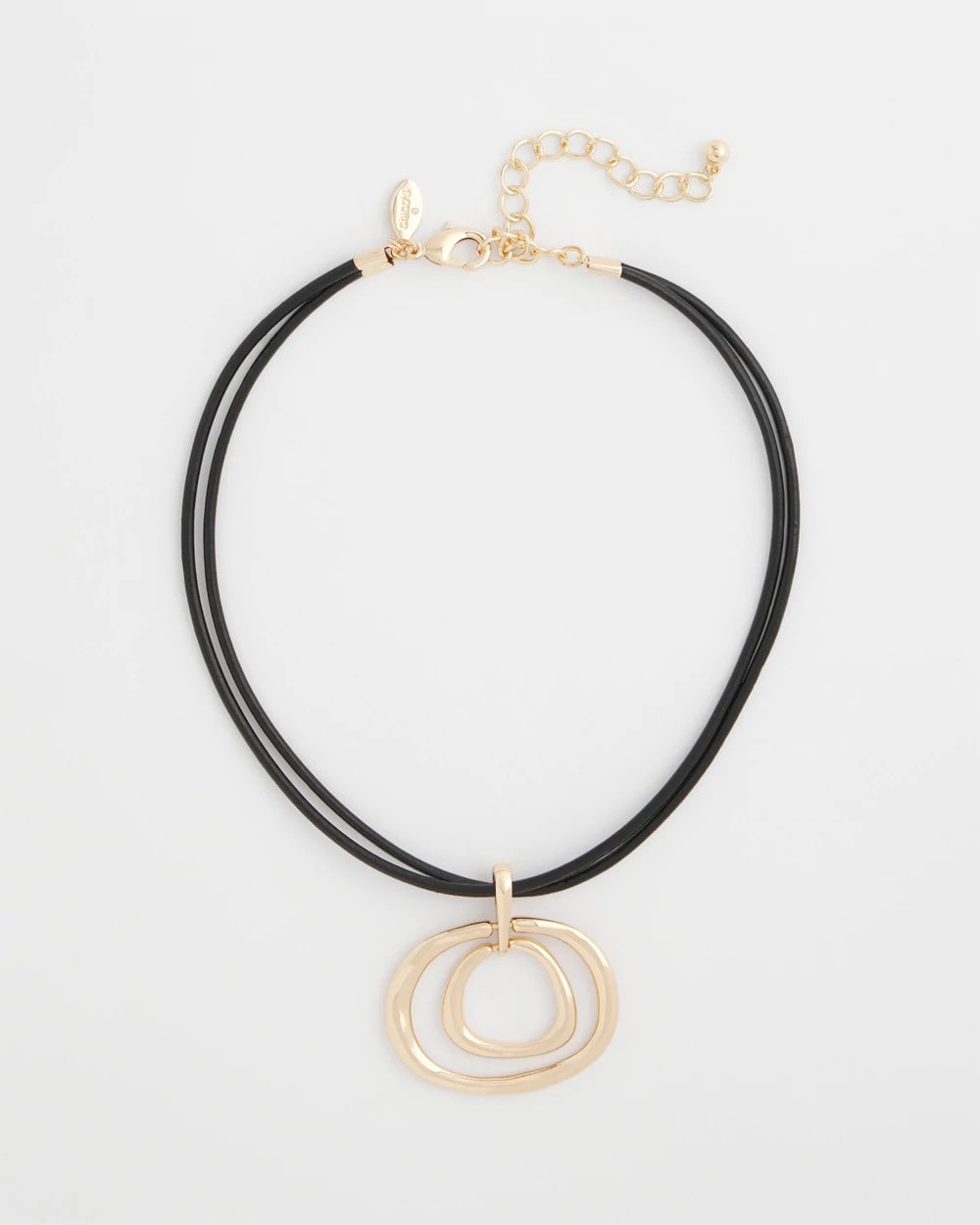 Chico's Discount - Gold Tone Rings Pendant Necklace