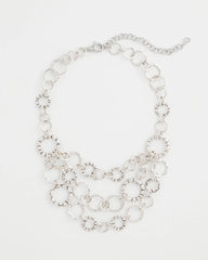 Chico's Sale - Silver Multistrand Bib Necklace