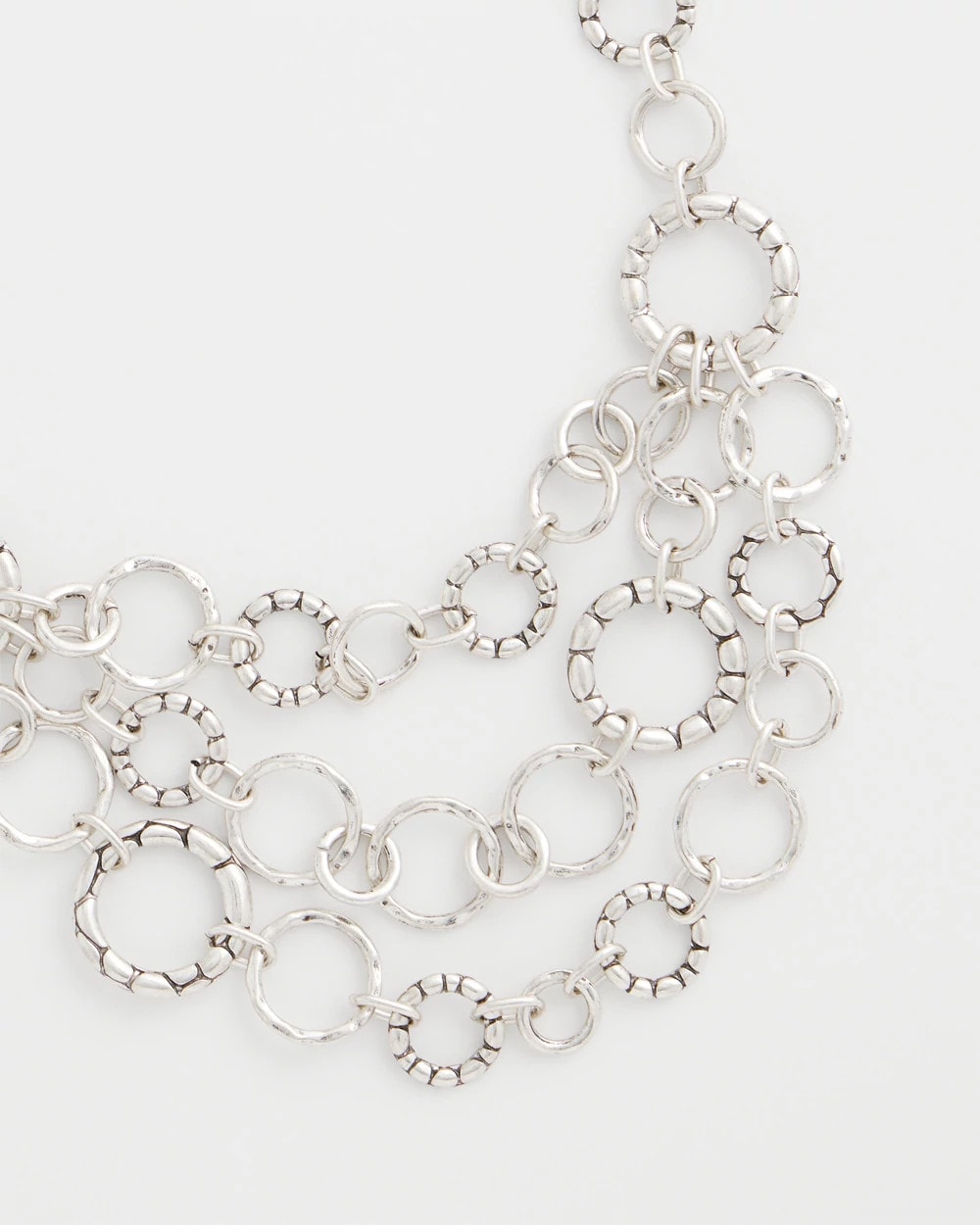 Chico's Sale - Silver Multistrand Bib Necklace