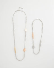 Chico's On Sale - Copper and Silver Double Strand Necklace