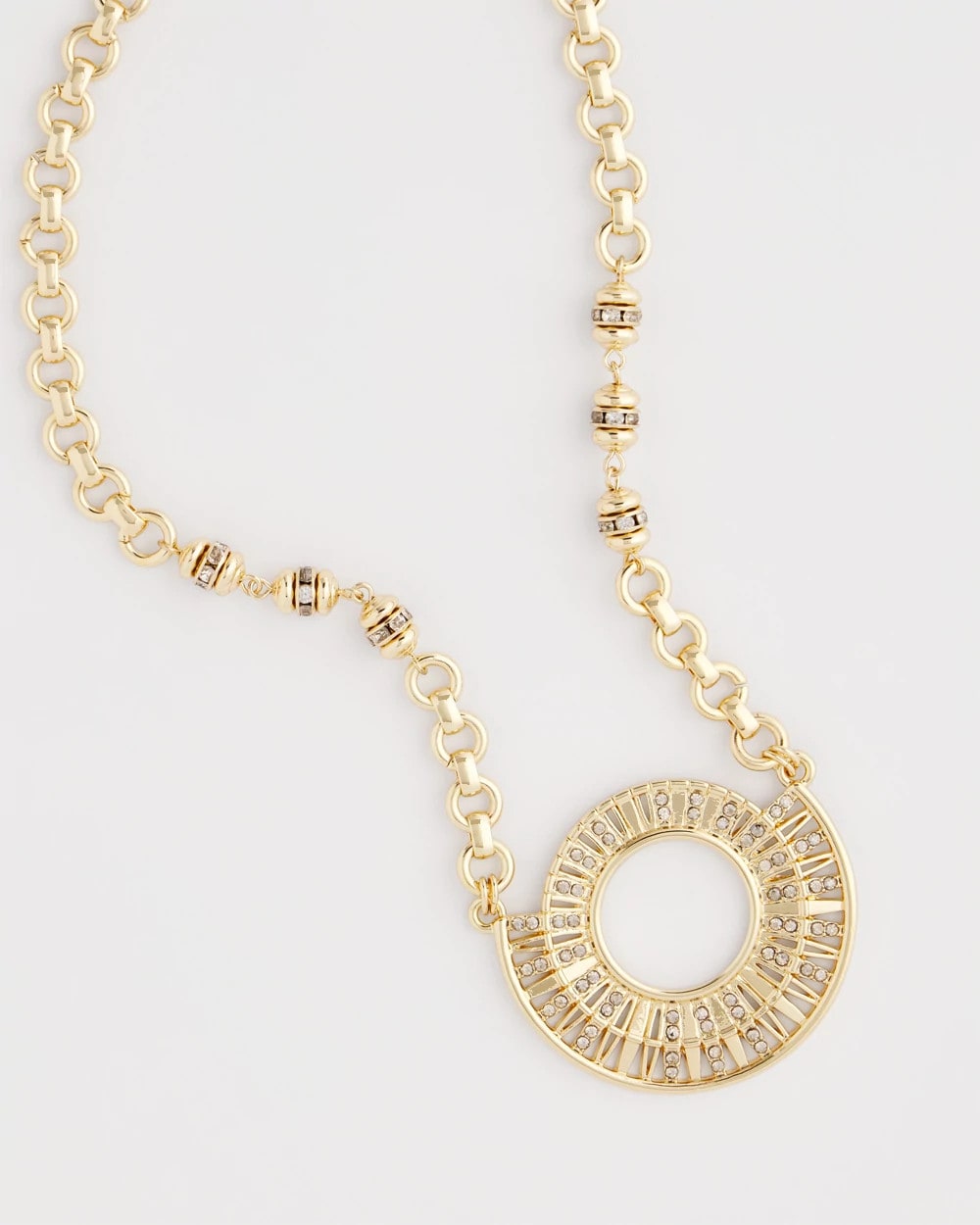 Chico's Online - Sparkling Goldtone Circle Pendant Necklace