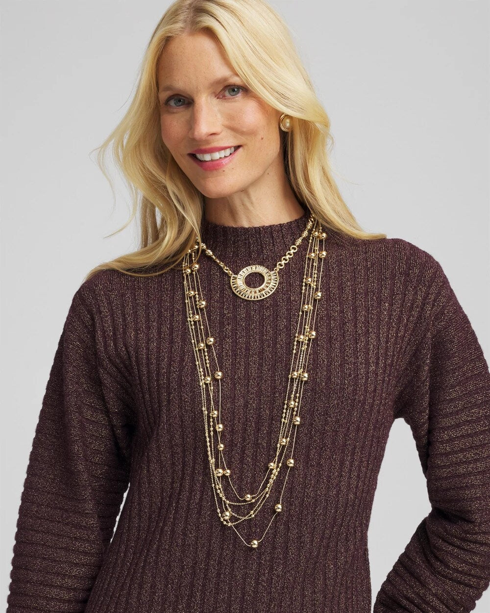 Chico's Online - Sparkling Goldtone Circle Pendant Necklace