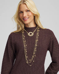 Chico's Online - Sparkling Goldtone Circle Pendant Necklace