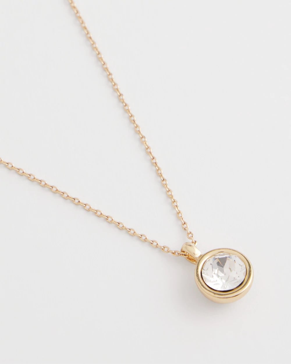 Chico's US - Bezel Set Pendant Goldtone Necklace
