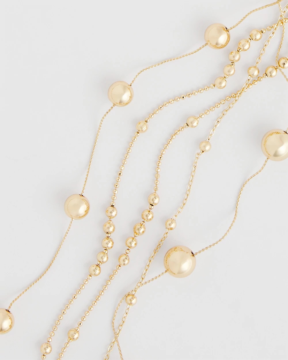 Chico's On Sale - Multistrand Beaded Goldtone Necklace
