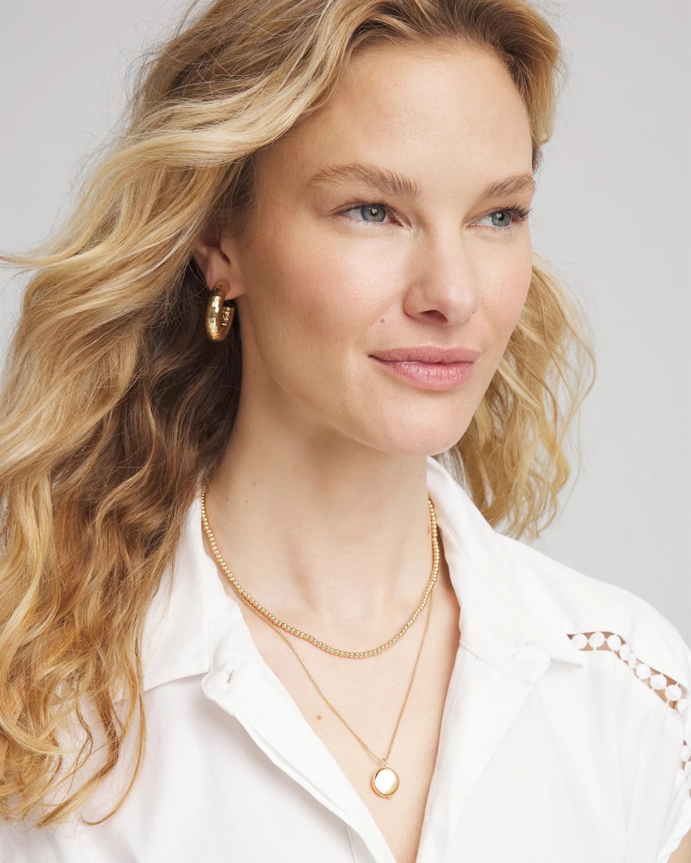 Chico's Outlet - Goldtone Convertible Pendant Necklace