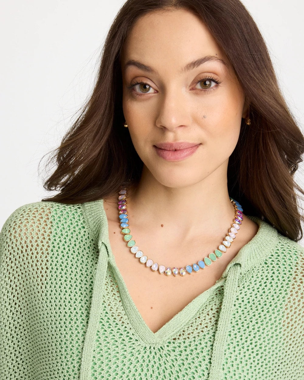 Chico's US - Teardrop Tennis Necklace