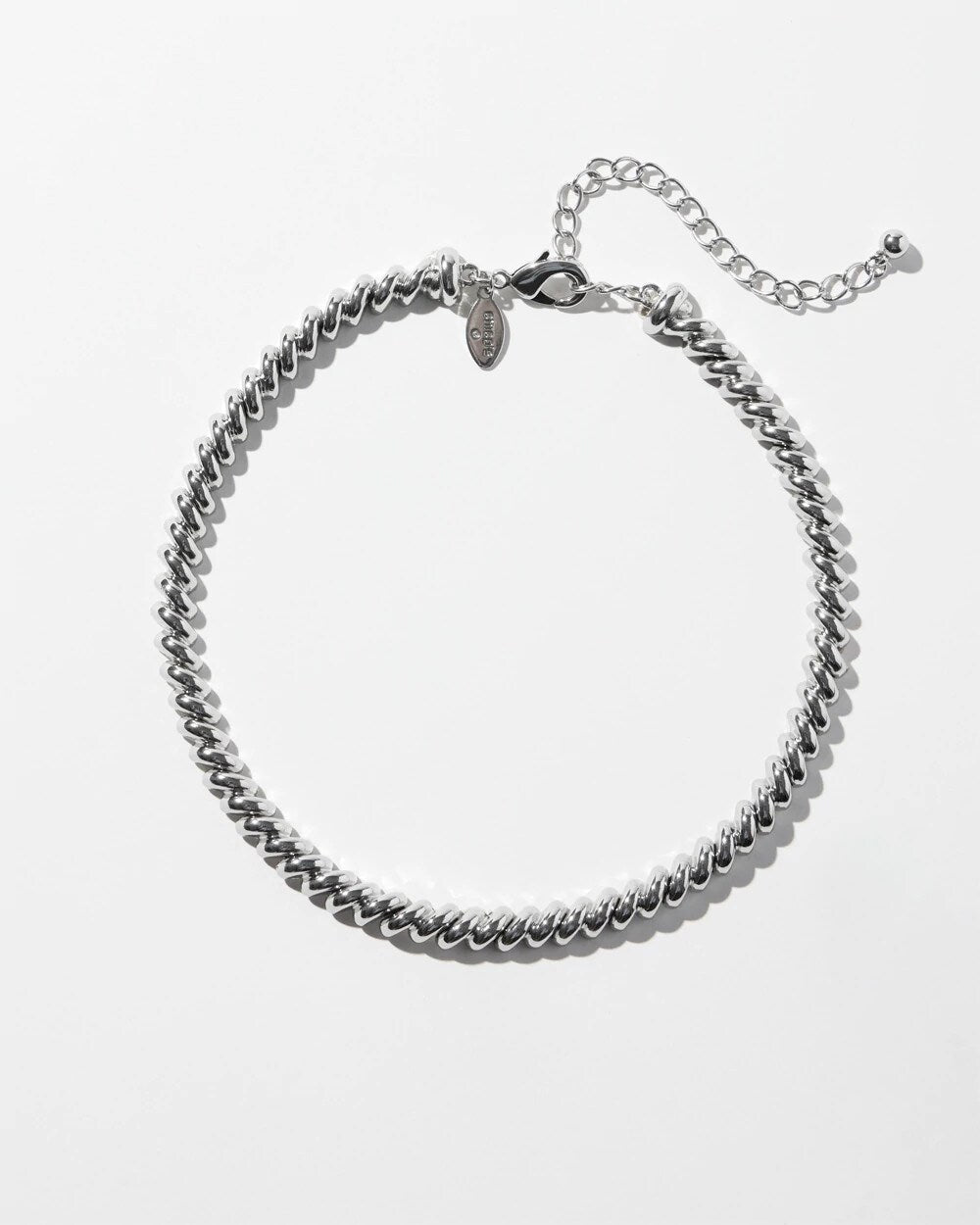 Chico's / Silver Tone Twist Collar Necklace