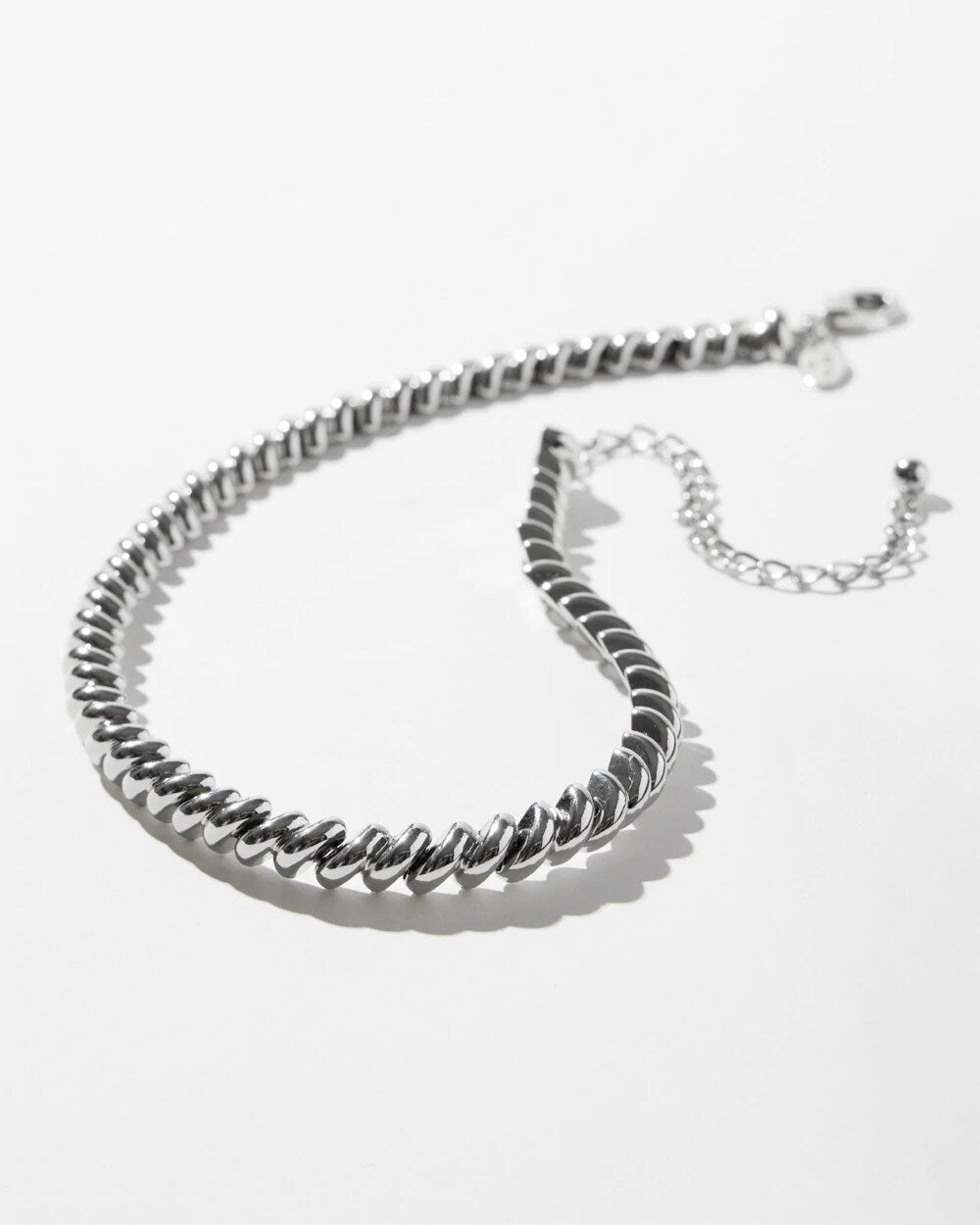 Chico's / Silver Tone Twist Collar Necklace