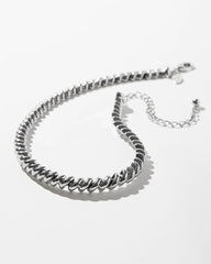 Chico's / Silver Tone Twist Collar Necklace
