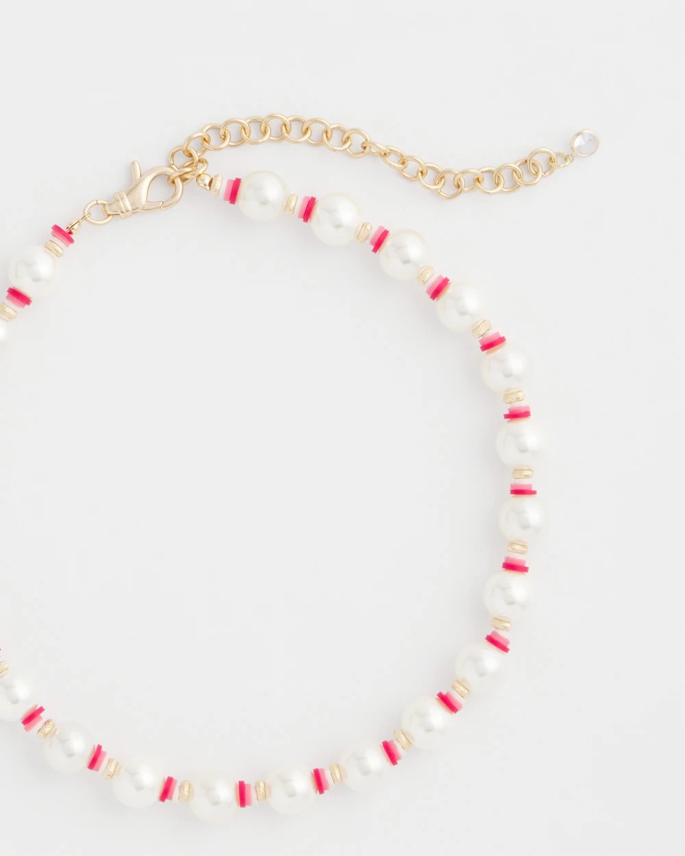 Chico's Discount - Short Pearl Pink Necklace