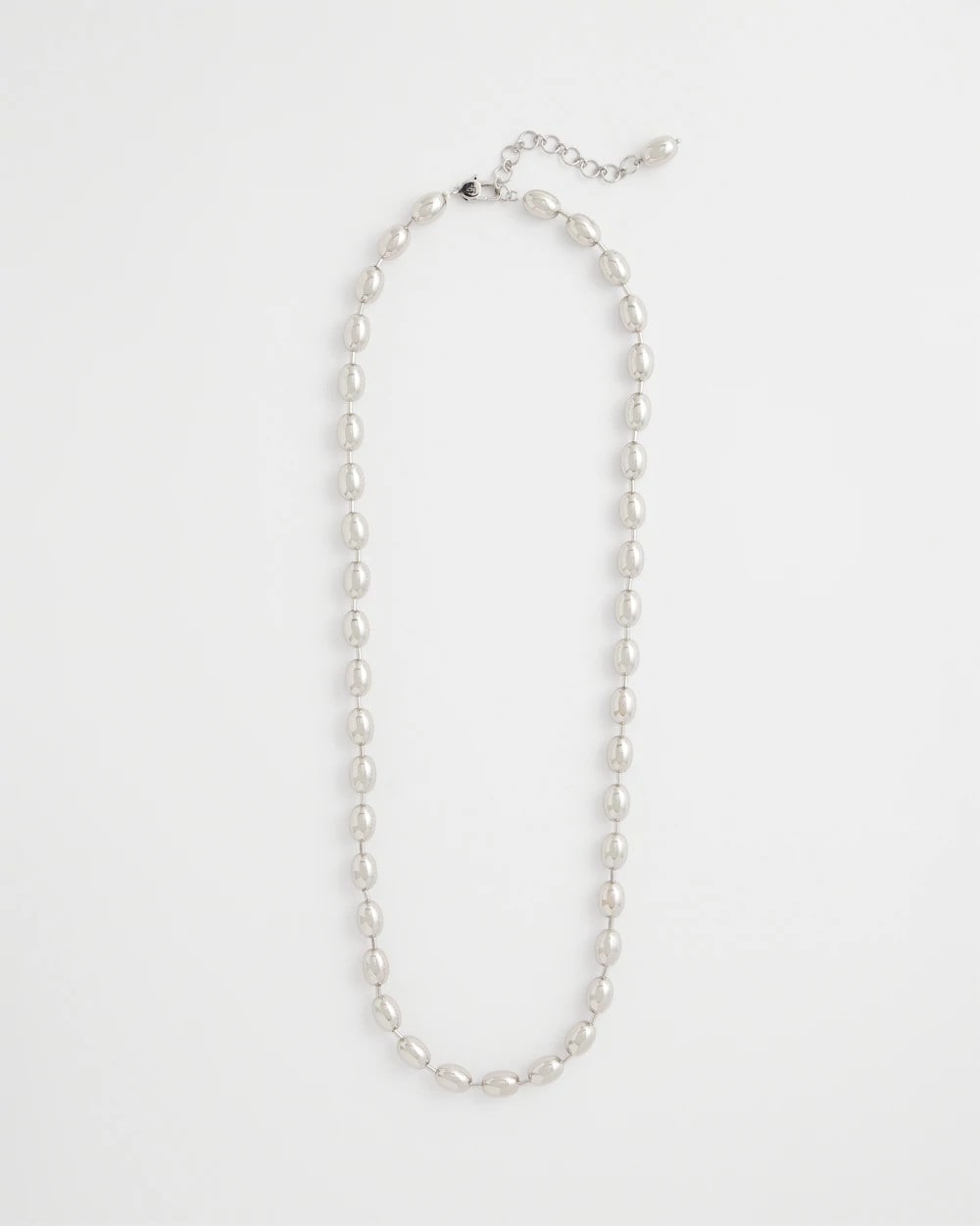 Chico's Sale - Silver Bead Long Single Strand Necklace