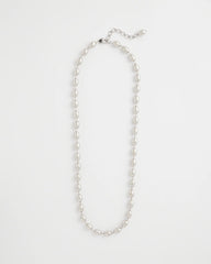 Chico's Sale - Silver Bead Long Single Strand Necklace