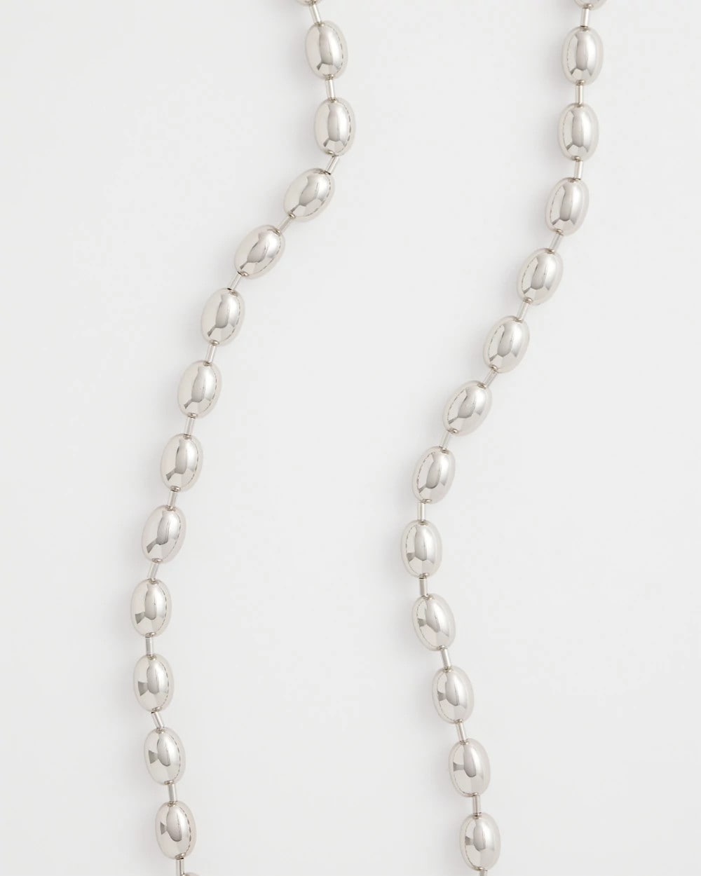 Chico's Sale - Silver Bead Long Single Strand Necklace