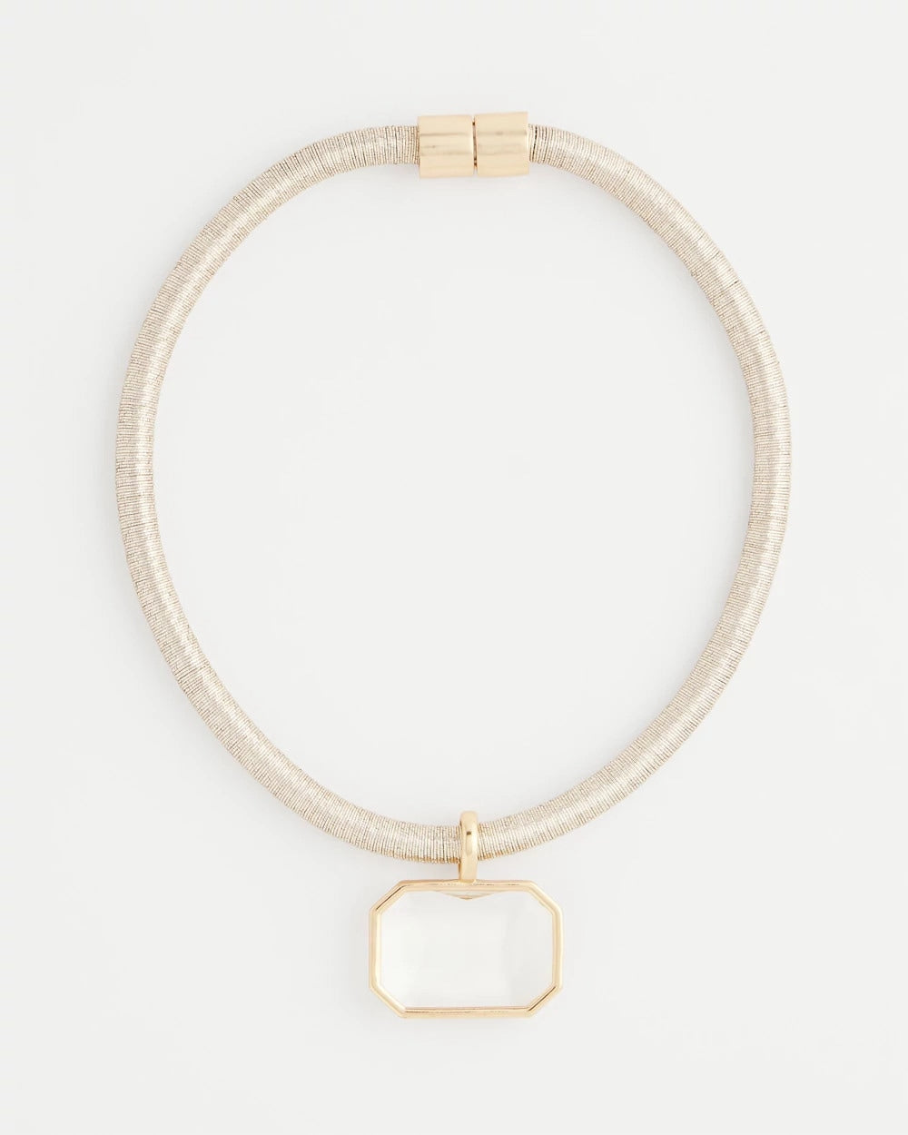 Chico's On Sale - Goldtone Glass Gem Pendant Cord Necklace