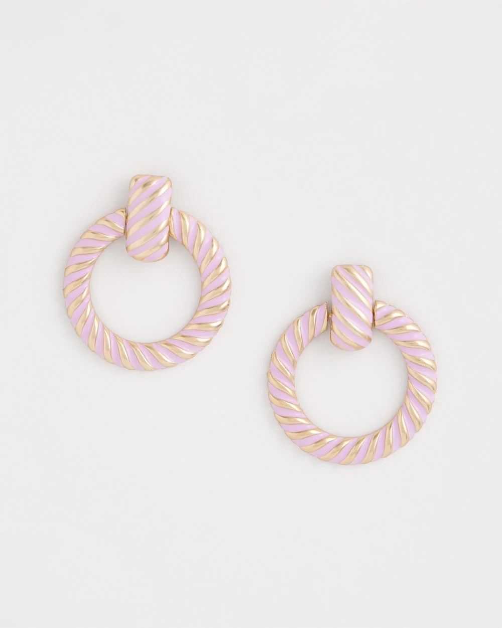 Chico's For Sale - Pink Twist Drop Hoop Earrings