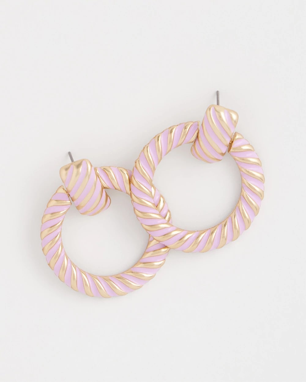 Chico's For Sale - Pink Twist Drop Hoop Earrings