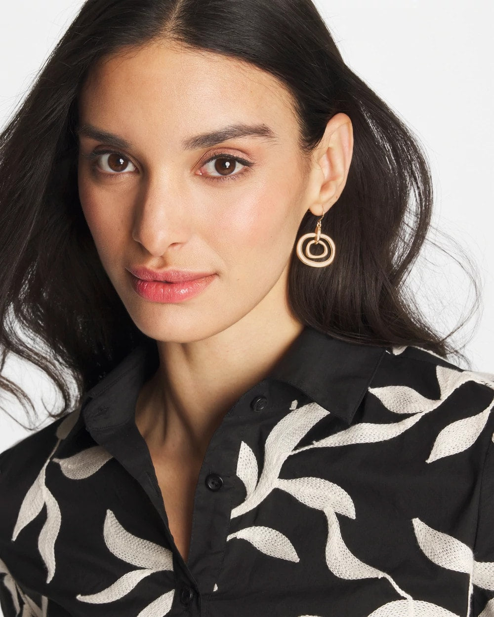 Chico's US - Gold Tone Drop Pendant Earrings
