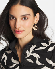 Chico's US - Gold Tone Drop Pendant Earrings