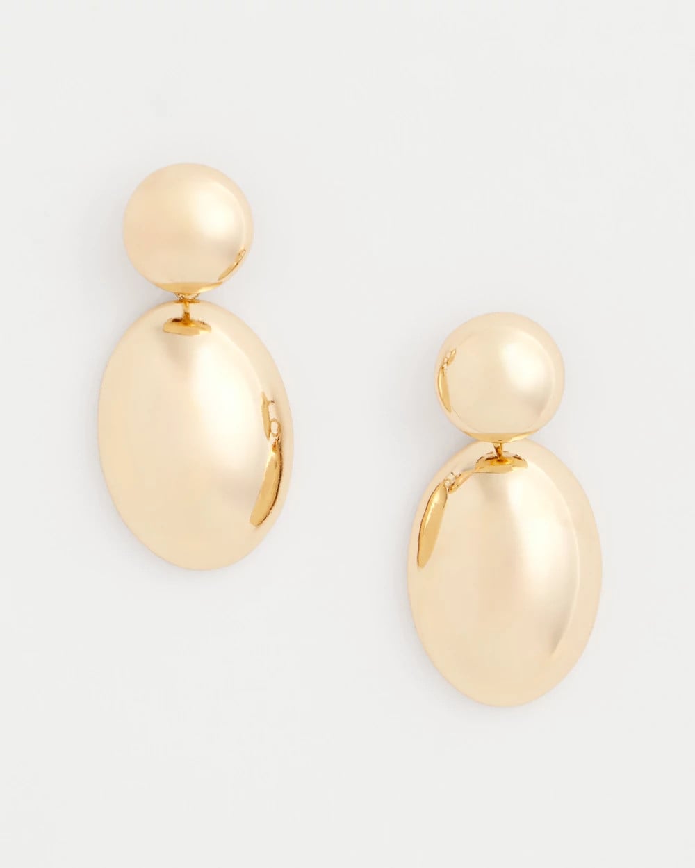 Chico's / Gold Oval Drop Earrings