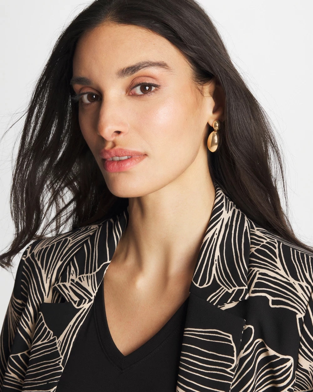 Chico's / Gold Oval Drop Earrings