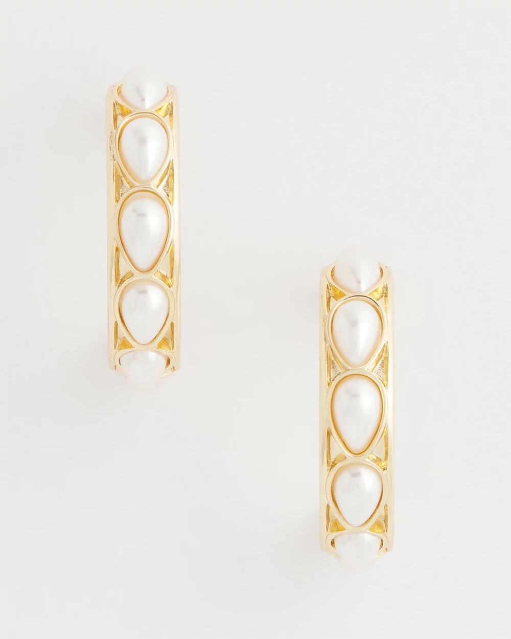 Chico's On Sale - No Droop® Faux Pearl Hoop Earrings