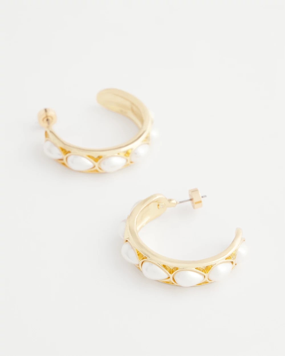 Chico's On Sale - No Droop® Faux Pearl Hoop Earrings