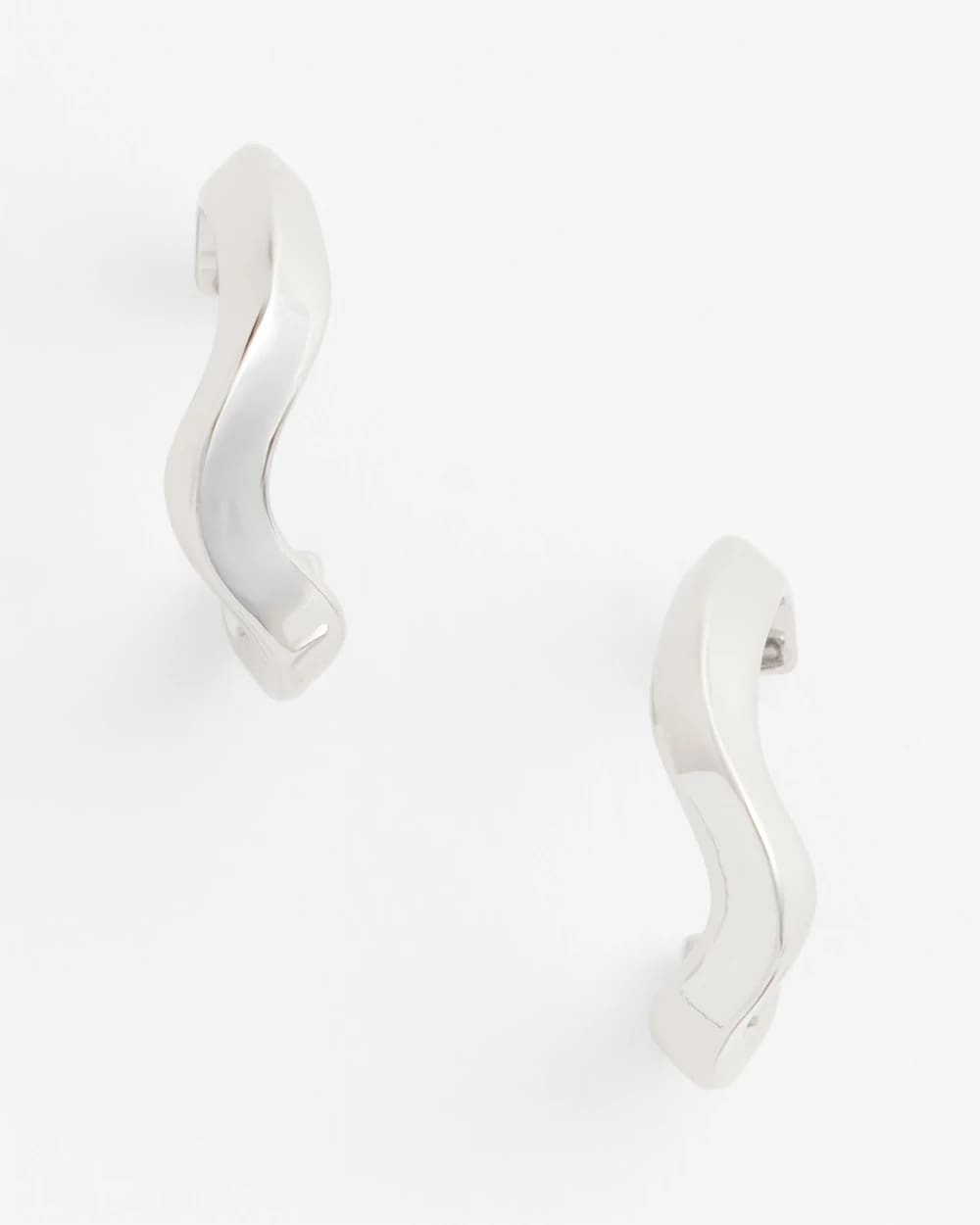 Chico's Online - Silver Wavy Hoop Earrings