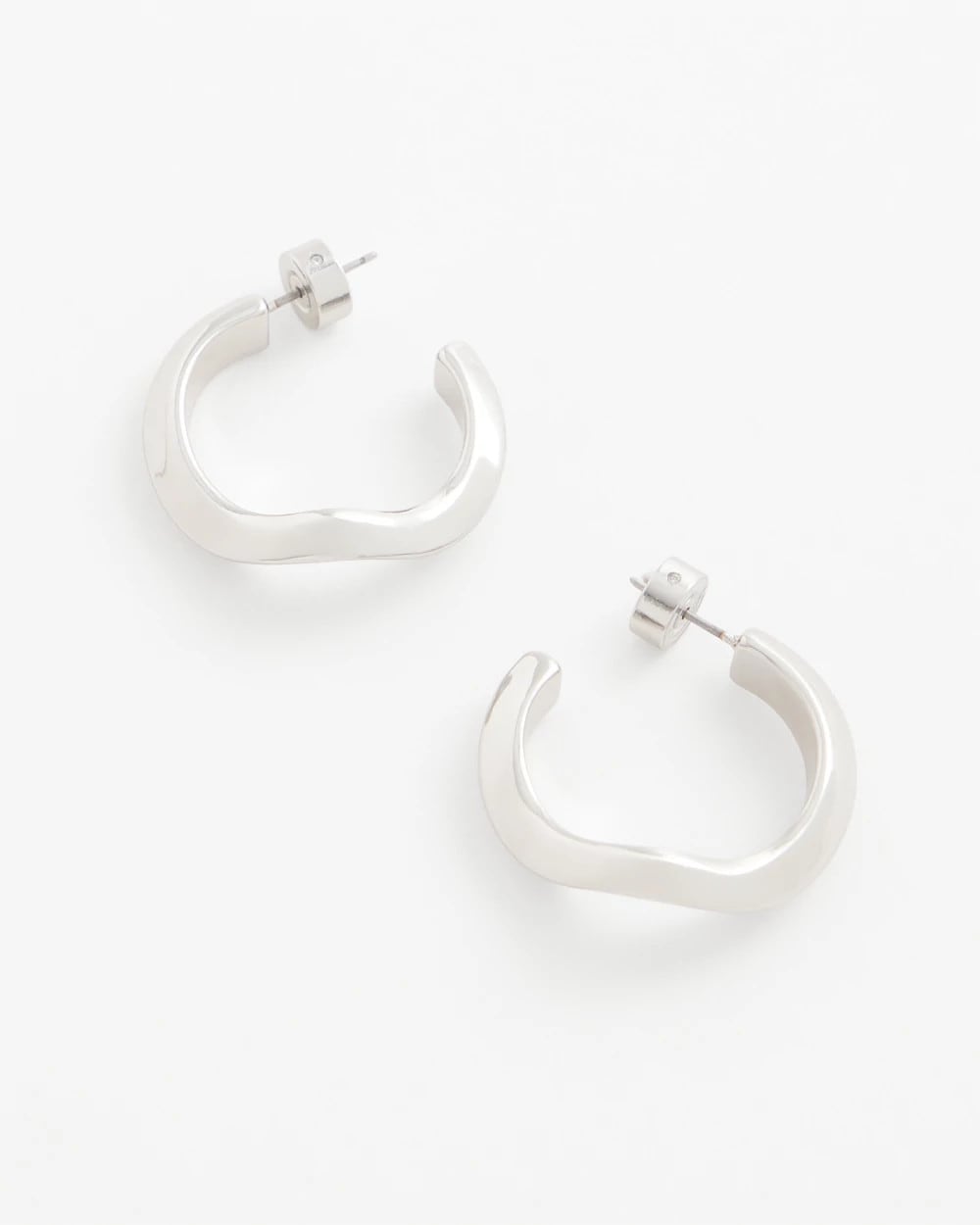 Chico's Online - Silver Wavy Hoop Earrings