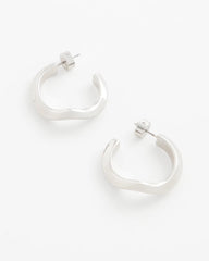 Chico's Online - Silver Wavy Hoop Earrings