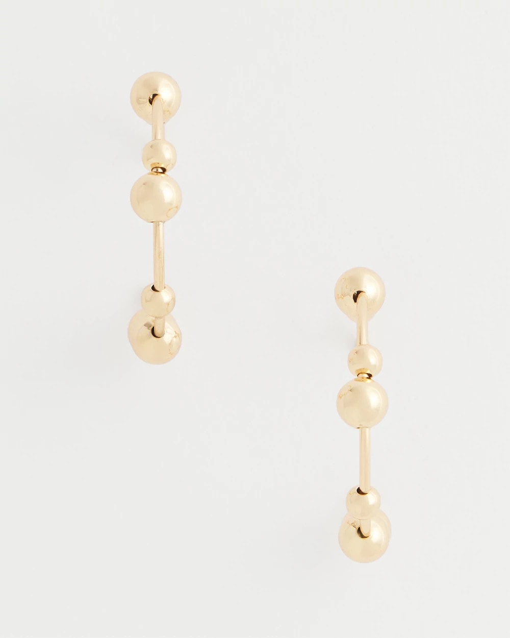 Chico's US - Goldtone Beaded Hoop Earrings
