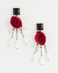 Chico's Outlet - Red Rose Drop Earrings