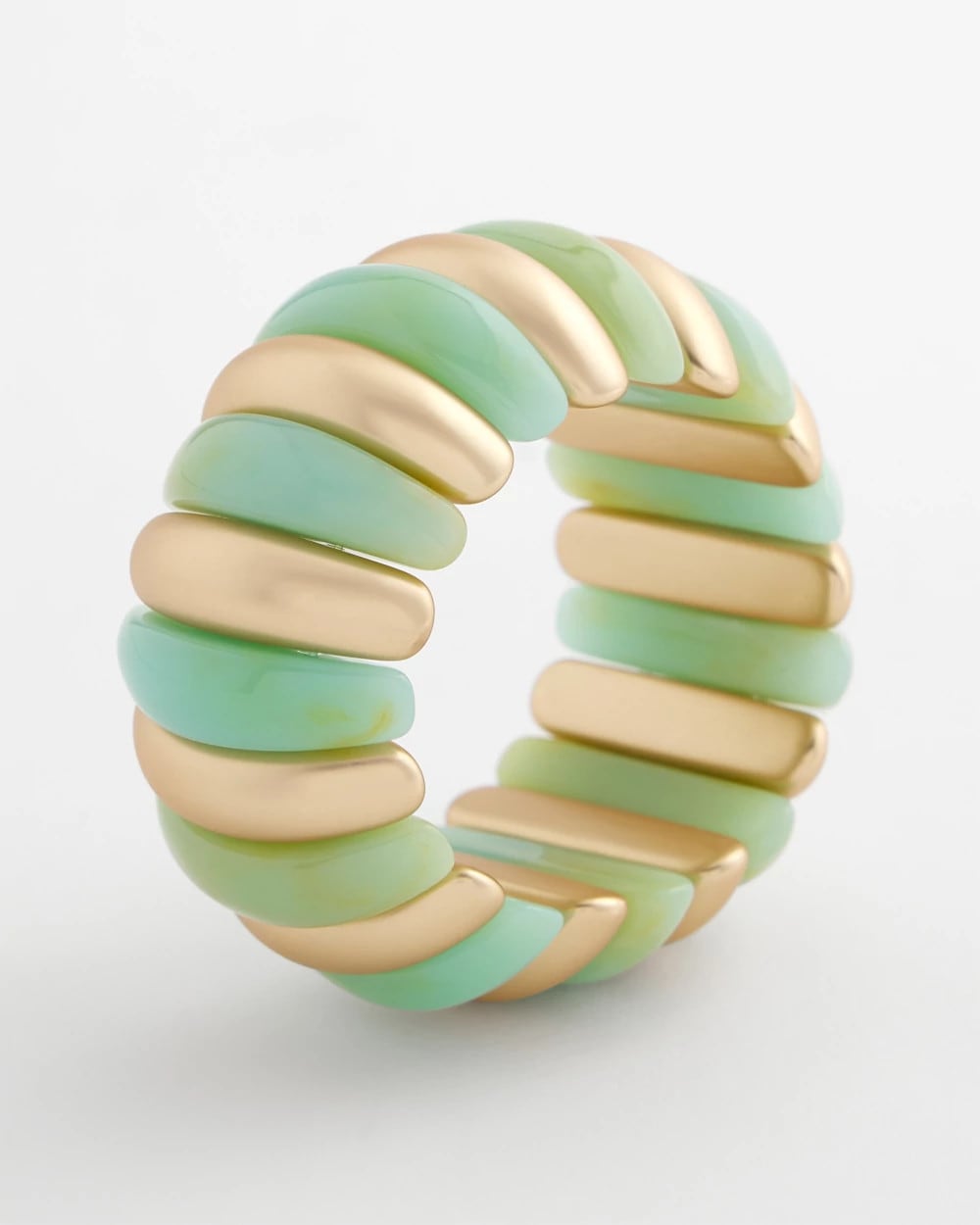 Chico's / Aqua and Gold Stretch Bracelet