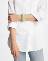 Chico's / Aqua and Gold Stretch Bracelet