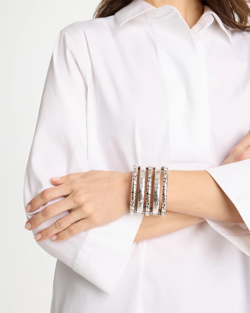 Chico's Discount - Silver Island Metals Cuff Bracelet