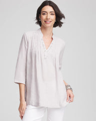 Chico's Outlet - Embellished Linen Kurta Tunic